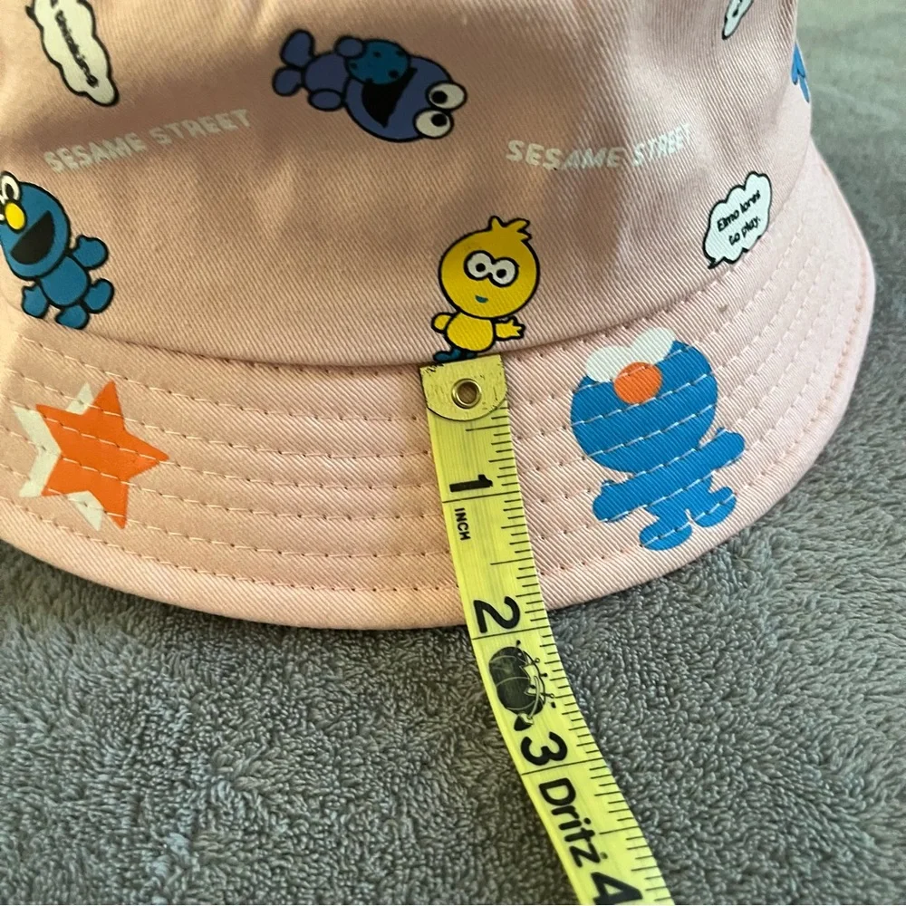 NWOT Kids Girls Sesame Street Printed Bucket Sun Hat UV Beach Hat Fisherman Caps